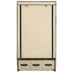 Berkfield Home Wardrobe Cream 87x49x159 cm Fabric - Size: 87 x 49 x 159 cm - thumbnail 5