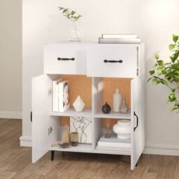 Berkfield Home Sideboard White 69.5x34x90 cm Engineered Wood - thumbnail 1