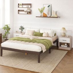 Costway 3-Tier Bedside Table Bedroom Nightstand w/Drawer in Brown - thumbnail 6