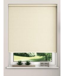 New Edge Blinds Thermal Blackout Roller Blinds 175cm Drop x Width 125cm Oyster in Natural - Size: 90 cm width x 175 cm drop - thumbnail 1