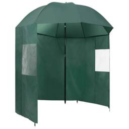 Berkfield Home Durable Fishing Umbrella Green 220x193 cm - thumbnail 2