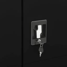 Berkfield Home Locker Cabinet Black 90x40x180 cm Steel - Size: 90 x 40 x 180 cm - thumbnail 7