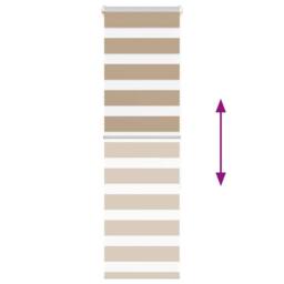 Berkfield Home Elegant Zebra Blind Sand Brown 45x150 cm Fabric Width 40.9 cm Pol - thumbnail 5