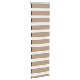 Berkfield Home Elegant Zebra Blind Sand Brown 45x150 cm Fabric Width 40.9 cm Pol - thumbnail 1