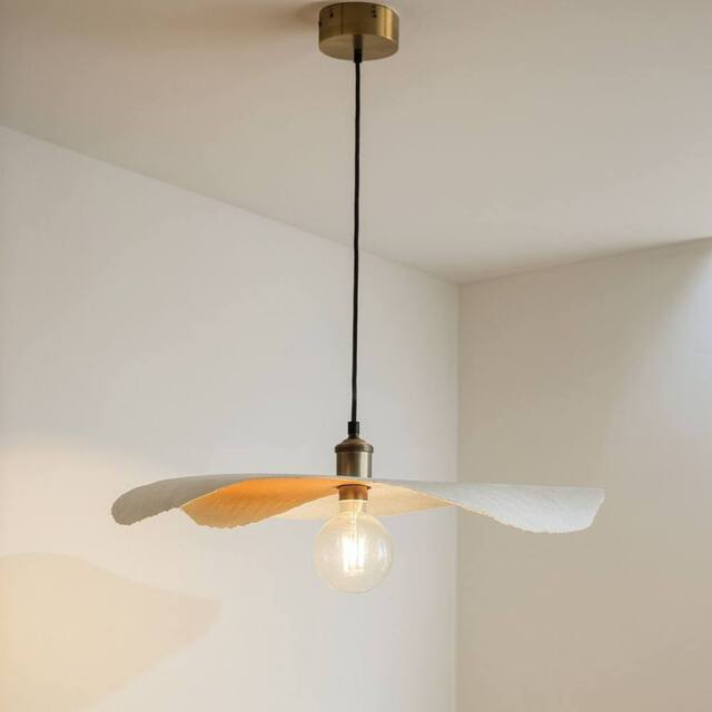 CGC Lighting Wanda Duo Two Layer 60cm Paper Wave Easy Fit Lampshade in Natural White - image 1