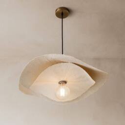 CGC Lighting Wanda Duo Two Layer 60cm Paper Wave Easy Fit Lampshade in Natural White - thumbnail 3