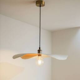 CGC Lighting Wanda Duo Two Layer 60cm Paper Wave Easy Fit Lampshade in Natural White - thumbnail 1