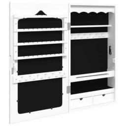 Berkfield Home Mirror Jewellery Cabinet Wall Mounted White 37.5x10x67 cm - thumbnail 5