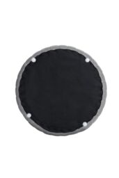 Living and Home Round Grey Velvet Stool Chair Dressing Table Footstool - thumbnail 5