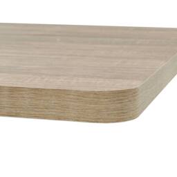 Berkfield Home Bistro Table MDF & Steel Square 80x80x75 cm Oak Colour in Beige - Size: 80 x 80 x 75 cm - thumbnail 5
