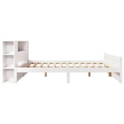 Berkfield Home Bookcase Bed without Mattress White 135x190cm Double Solid Wood Pine - thumbnail 5