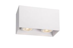 Lucide 'BODI' Dimmable Stylish Surface Mounted Ceiling Spotlight 2xGU10 in White