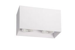 Lucide 'BODI' Dimmable Stylish Surface Mounted Ceiling Spotlight 2xGU10 in White - thumbnail 2