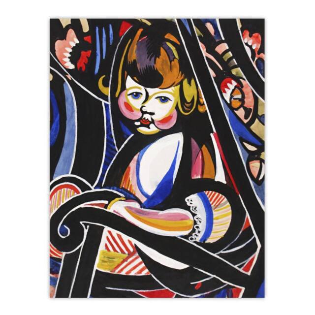"Artery8 Child in Rocker Portrait Henry Lyman Sayen Wall Art Poster Print - Size: W12"" x H16""" - image 1