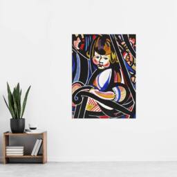 "Artery8 Child in Rocker Portrait Henry Lyman Sayen Wall Art Poster Print - Size: W12"" x H16""" - thumbnail 4