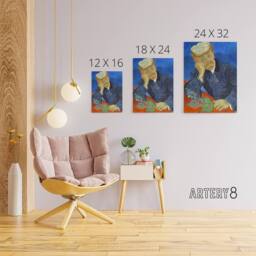 "Artery8 Dr Paul Gachet Portrait Van Gogh Vintage Canvas Wall Art in Blue - Size: W18"" x H24""" - thumbnail 4
