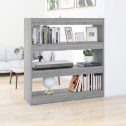 Berkfield Home Classic Book Cabinet/Room Divider Grey Sonoma 100x30x103 cm - Size: 100 x 30 x 103 cm - thumbnail 2