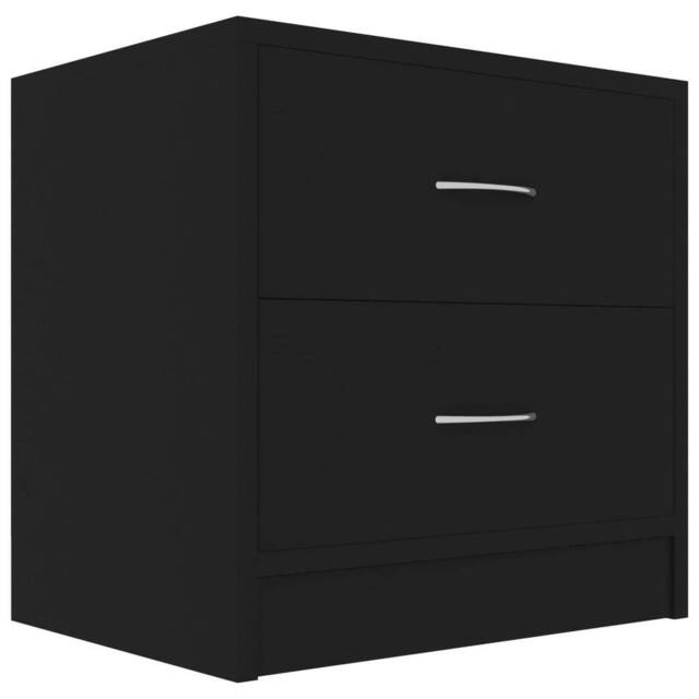 Berkfield Home Bedside Cabinet Black 40x30x40 cm Engineered Wood - Size: 40 x 30 x 40 cm - image 1