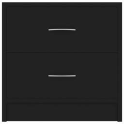 Berkfield Home Bedside Cabinet Black 40x30x40 cm Engineered Wood - Size: 40 x 30 x 40 cm - thumbnail 4