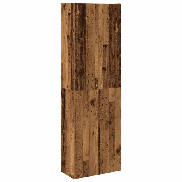 Berkfield Home Highboard Old Wood 60x32x190 cm Engineered Wood in Brown - Size: 60 x 32 x 190 cm - image 1