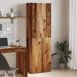 Berkfield Home Highboard Old Wood 60x32x190 cm Engineered Wood in Brown - Size: 60 x 32 x 190 cm - thumbnail 2