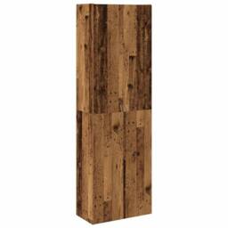 Berkfield Home Highboard Old Wood 60x32x190 cm Engineered Wood in Brown - Size: 60 x 32 x 190 cm - thumbnail 1