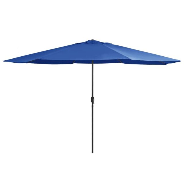 Berkfield Home Garden Parasol with Metal Pole 390 cm Azure Blue - image 1