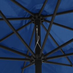 Berkfield Home Garden Parasol with Metal Pole 390 cm Azure Blue - thumbnail 5