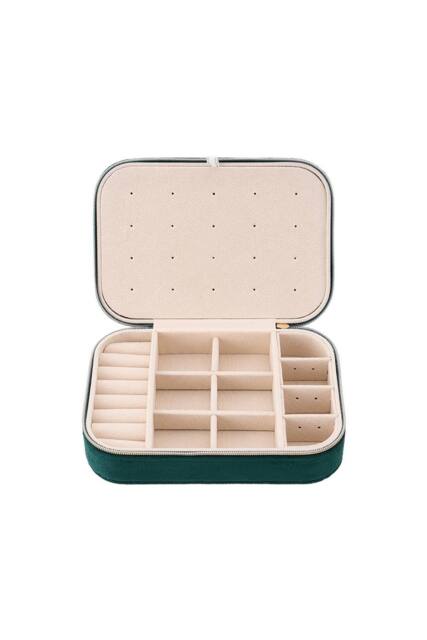 SHEONLY Women's Portable Multi-functional Jewellery Storage Box in Green - image 1