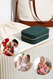 SHEONLY Women's Portable Multi-functional Jewellery Storage Box in Green - thumbnail 7