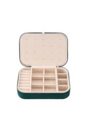 SHEONLY Women's Portable Multi-functional Jewellery Storage Box in Green