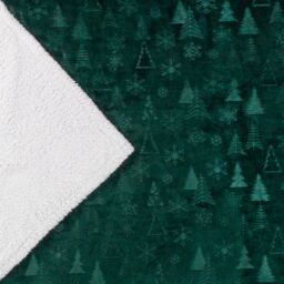 Furn Festive Time Sherpa Fleece Throw in Emerald - Size: 140 cm x 180 cm - thumbnail 6