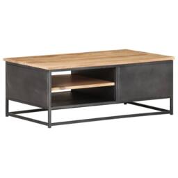 Berkfield Home Coffee Table 90x50x35 cm Solid Acacia Wood in Brown - Size: 90 x 50 x 35 cm - thumbnail 4