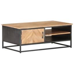 Berkfield Home Coffee Table 90x50x35 cm Solid Acacia Wood in Brown - Size: 90 x 50 x 35 cm - thumbnail 2