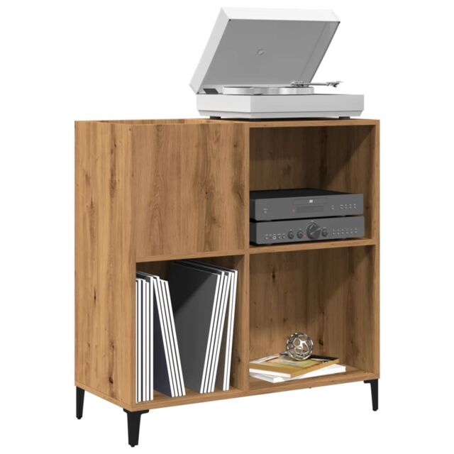 Berkfield Home Record Cabinet Artisan Oak 84.5x38x89 cm Engineered Wood in Brown - image 1