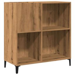 Berkfield Home Record Cabinet Artisan Oak 84.5x38x89 cm Engineered Wood in Brown - thumbnail 2