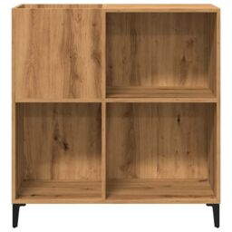 Berkfield Home Record Cabinet Artisan Oak 84.5x38x89 cm Engineered Wood in Brown - thumbnail 4