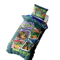 TMNT Teenage Mutant Ninja Turtles Reversible Duvet Cover Set - Size: Single - thumbnail 1