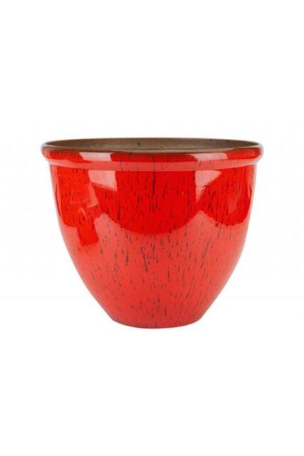 KDMD Red Ceramic Look Planter 40cm - image 1