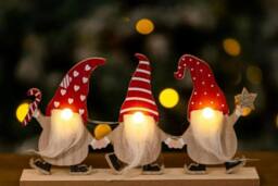 Marco Paul Pre-Lit Christmas Gonk Wooden Decoration - thumbnail 5