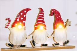 Marco Paul Pre-Lit Christmas Gonk Wooden Decoration - thumbnail 7