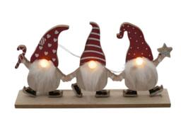 Marco Paul Pre-Lit Christmas Gonk Wooden Decoration - thumbnail 4