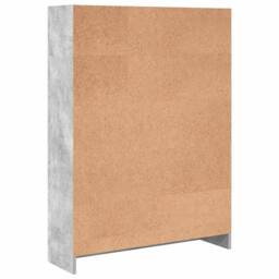 Berkfield Home Decorative Bookcase Concrete Grey 80x24x109 cm Engineered Wood - Size: 80 x 24 x 109 cm - thumbnail 7