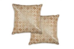 New Edge Blinds Marrakesh Cushion Cover in Gold - Size: 43 cm x 43 cm