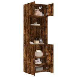 Berkfield Home Storage Cabinet Smoked Oak 70x42.5x225 cm Engineered Wood in Brown - thumbnail 3