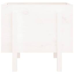 Berkfield Home Beautiful Garden Planter White 62x50x57 cm Solid Wood Pine - Size: 62 x 50 x 57 cm - thumbnail 4