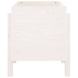 Berkfield Home Beautiful Garden Planter White 62x50x57 cm Solid Wood Pine - Size: 62 x 50 x 57 cm - thumbnail 5