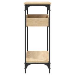 Berkfield Home Console Table with Shelf Sonoma Oak 100x29x75cm Engineered Wood in Tan - Size: 100 x 29 x 75 cm - thumbnail 5
