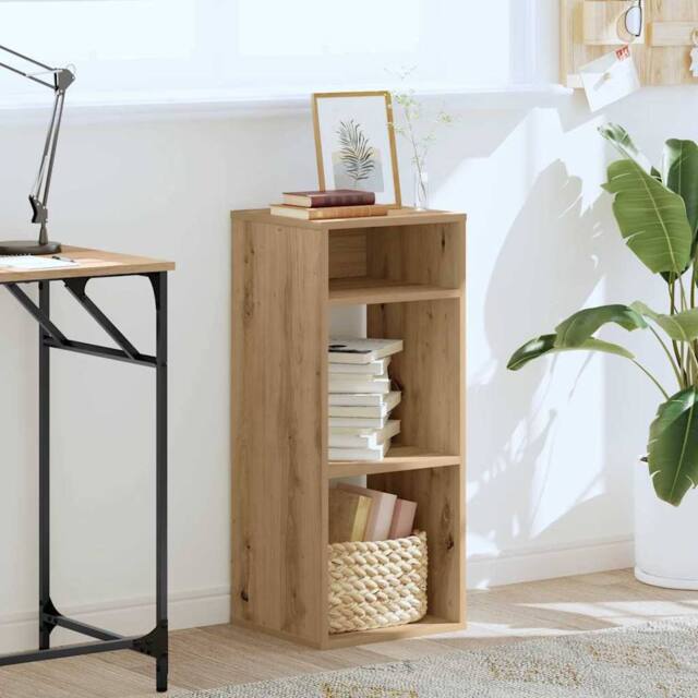 Berkfield Home Decorative Book Cabinet Artisan Oak 34x31x80 cm Engineered Wood in Brown - Size: 34 x 31 x 80 cm - image 1