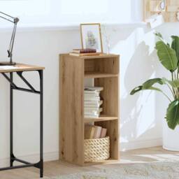 Berkfield Home Decorative Book Cabinet Artisan Oak 34x31x80 cm Engineered Wood in Brown - Size: 34 x 31 x 80 cm - thumbnail 1